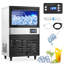 Machine à glaçons commerciale de 150 lb / 24 h avec rangement de 26 lb, machines à glaçons autoportantes pour bar à domicile, café, machine à glaçons en acier inoxydable