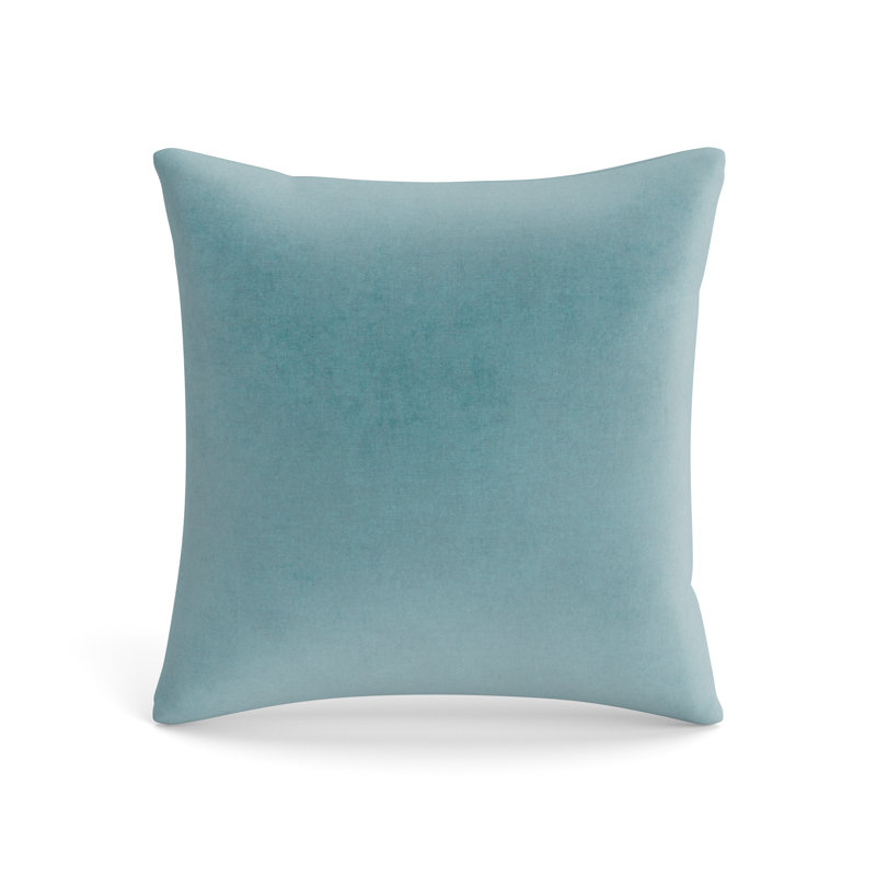 Modern Velvet Pillow , Amalfi Blue