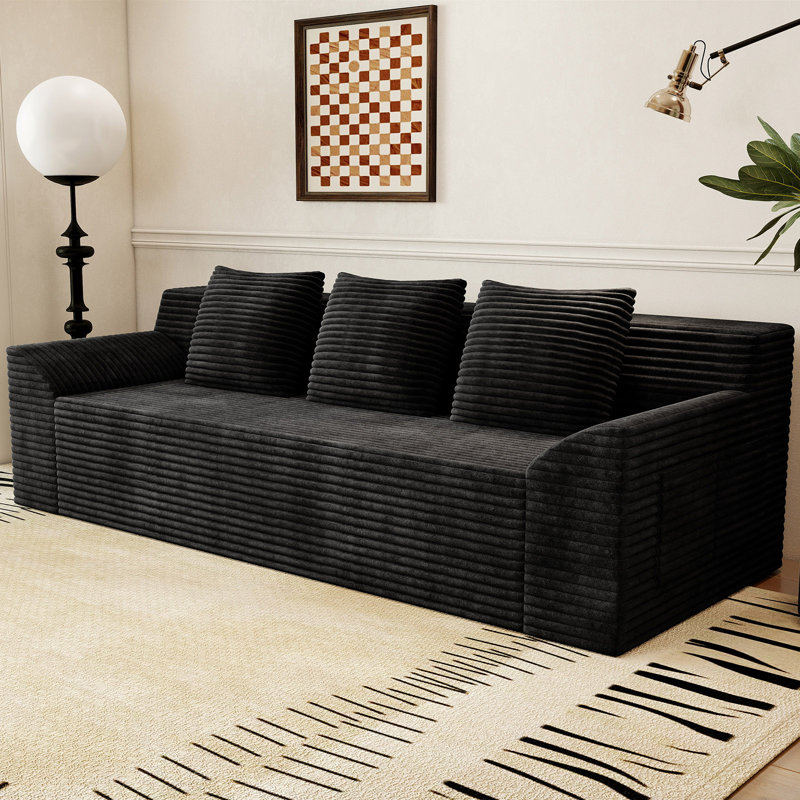 Boneless 71" Cloud Loveseat Sofa, No Assembly Required Comfy Deep Seat Couches 1 pcs for Living Room, Bedroom, Apartment(71 inch diagonal armrest)
