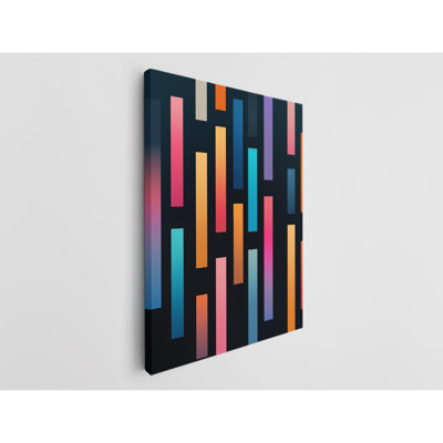 Impression sur toile de formes géométriques abstraites peintes colorées, décoration murale moderne pour la maison et le bureau