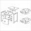 Table de chevet moderne avec station de charge, 2 tiroirs Rangement, assemblage facile