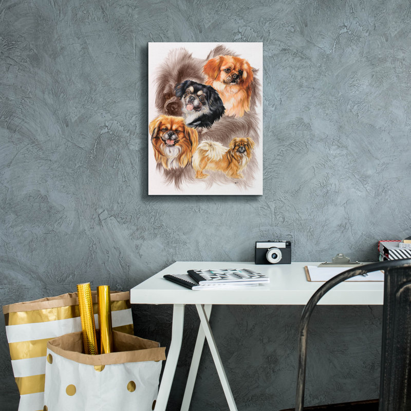 «Tibetan Spaniel 2» par Barbara Keith, H 16 po x l 12 po x P 0,75 po