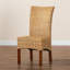 Chaise d'appoint en rotin et bois d'acajou Burvin