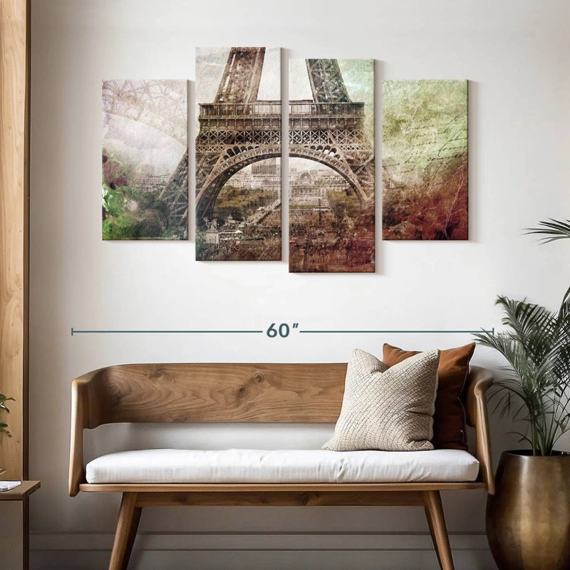 Lilie rétro Eiffel beauté, H 32 po x l 52 po
