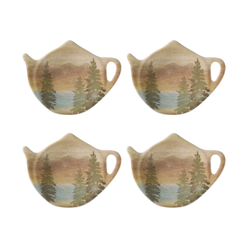 Set of 8 Teabag Holder Pine Tree