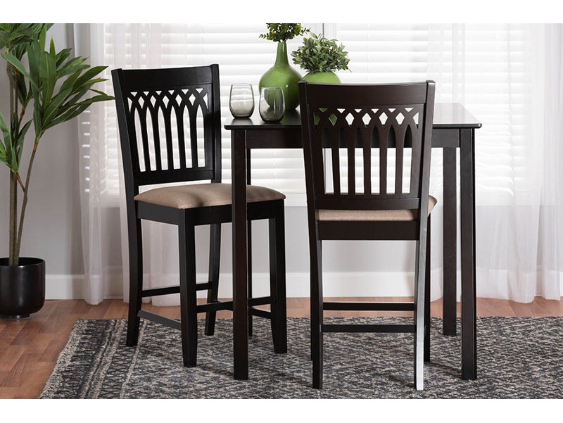 Tabouret de comptoir 25,4 po Britnei, Polyester beige