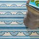 Button Kit Kemp x Annie Selke Button Blue Hand Micro Hooked Wool Rug