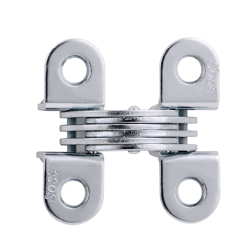 Charnière dissimulée à une porte, Chrome satiné