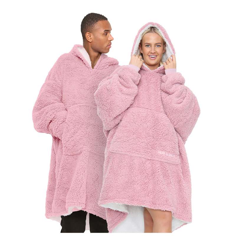  Teddy Hoodie (Compress) (1 Size), Pink