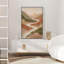 «Modern Abstract Desert Hills and Winding River Landscape», art mural encadré sur toile-124795573-124795572