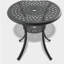 Ensemble de 5 pièces de mobilier de salle à manger en fonte d'aluminium toutes saisons avec cadre noir