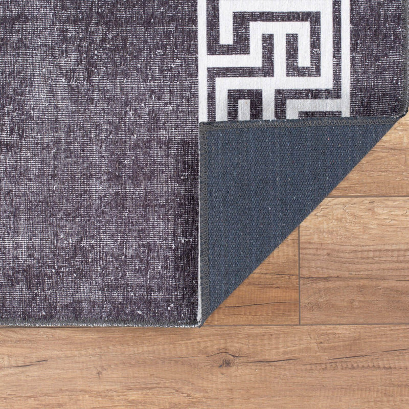 Luxurious Machine Washable Carpet, 100% Polyester, 7.5 x 10.8 Feet | Pile Height: 0.2 Inches, 1850 g/m² | Recycled Poly Cotton Underside, Easy Care, Perfect for Living Room & Bedroom, Soft & Durable Design