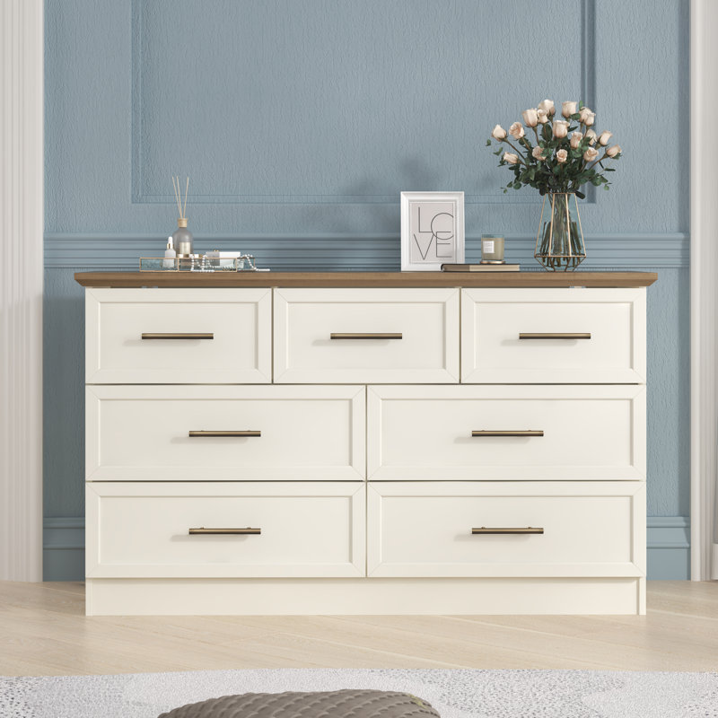 Cleverdon 7 Drawer Chest, Ivory