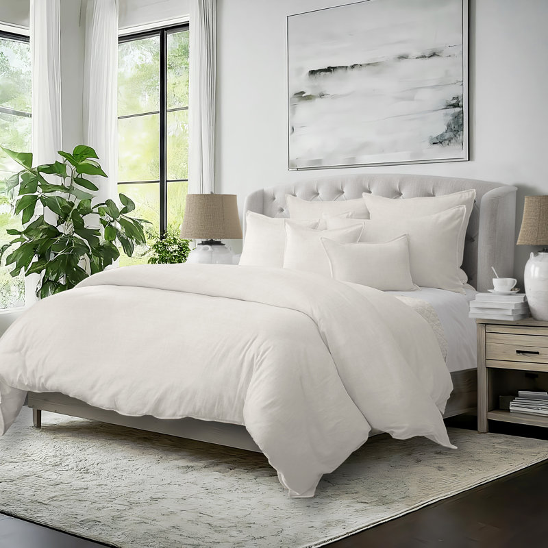 Ensemble d'édredon 8 pièces Elsie, Full Comforter + 7 Additional Pieces, Ivory