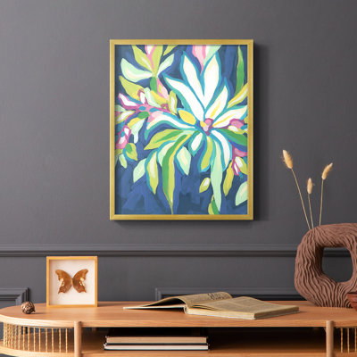 Blue Tropics IV, reproduction encadrée - bois massif