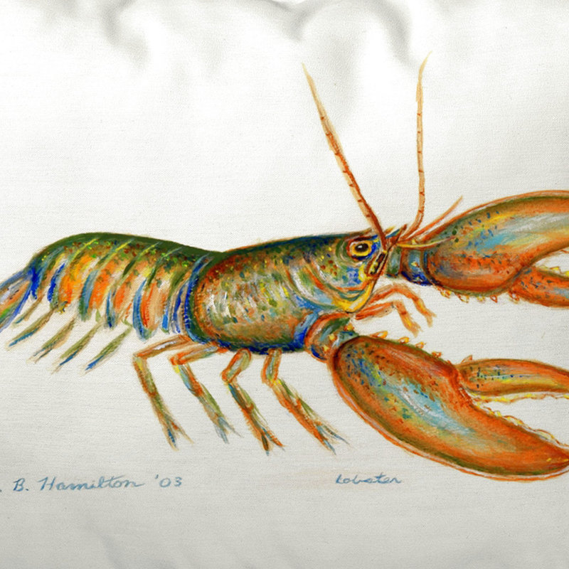 Housse et insert de coussin rectangulaire d'extérieur Lobster Lobster, H 20 po x l 24 po