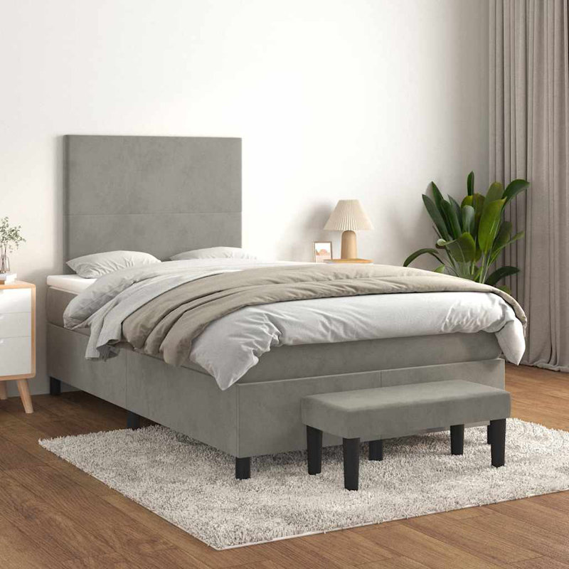 Appuie-tête réglables en velours gris clair Vidaxl, Gris clair