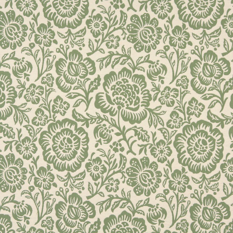 Tissu matelassé floral, Vert