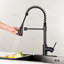 Robinet de cuisine rétractable à poignée simple avec accessoires-73358118