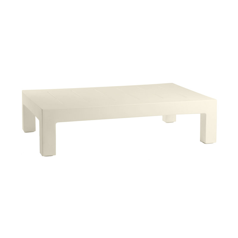 Jut Plastic/Resin Coffee Table, Ecru
