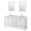 Ensemble de meuble-lavabo double 72 "avec miroir Deborah-59132585-98284203