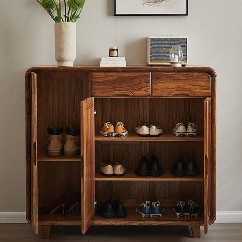 Chinese style all solid wood shoe cabinet