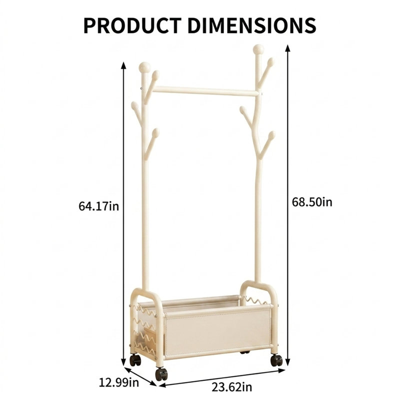 Porte-armoire pleine longueur pour la chambre à coucher, Blanc
