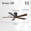 60" Irene 5-Blade Hugger Ceiling Fan with Wall Remote-1087667333-1087667378-1087667352