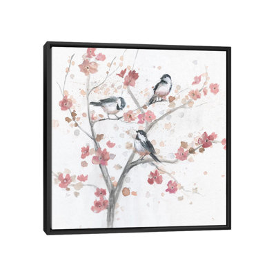 " Chickadees In Spring I " by Nan Painting Print