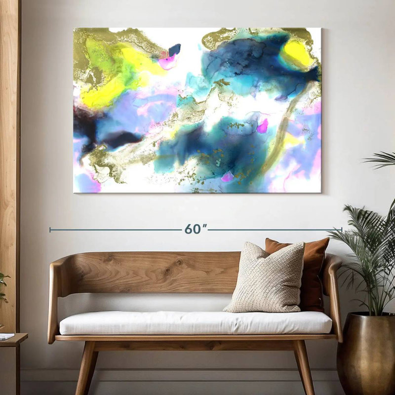 Nuage de tempête abstrait Avery, H 34 po x l 51 po