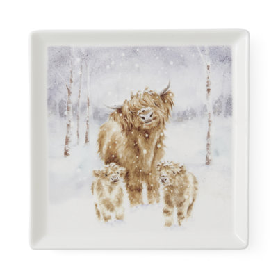 Square Plate (Highland Cow)