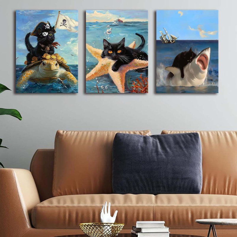3 Piece Wrapped Canvas Print, 40 cm H x 30 cm W
