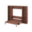 Lit escamotable double avec bureau et bibliothèque-898184052