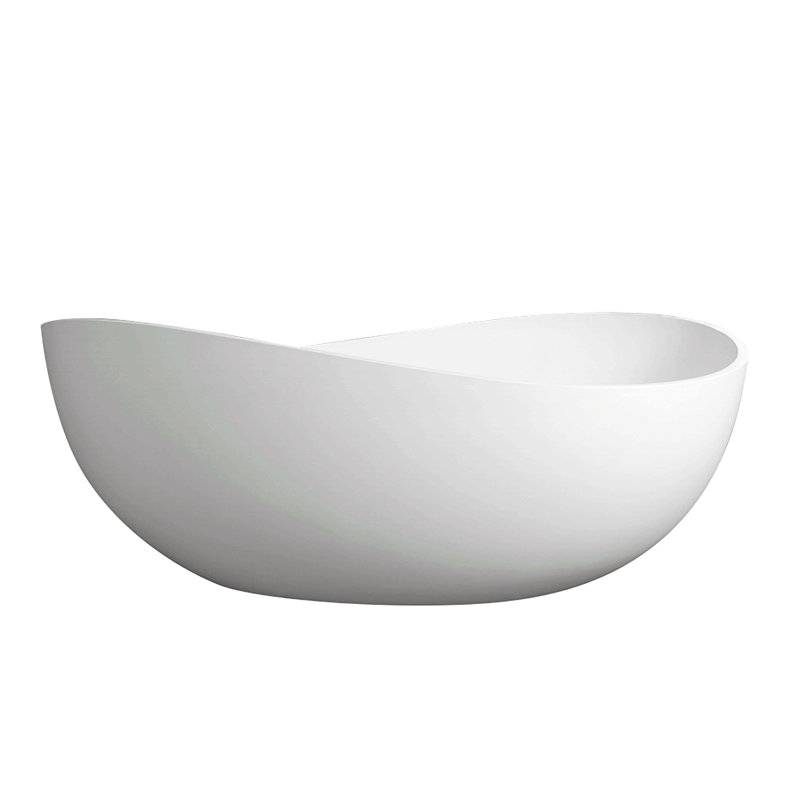 63" Premium Solid Surface Deep Soaking Bathtub