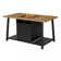 Rectangular Outdoor Gas Fire Pit Table with Storage Space