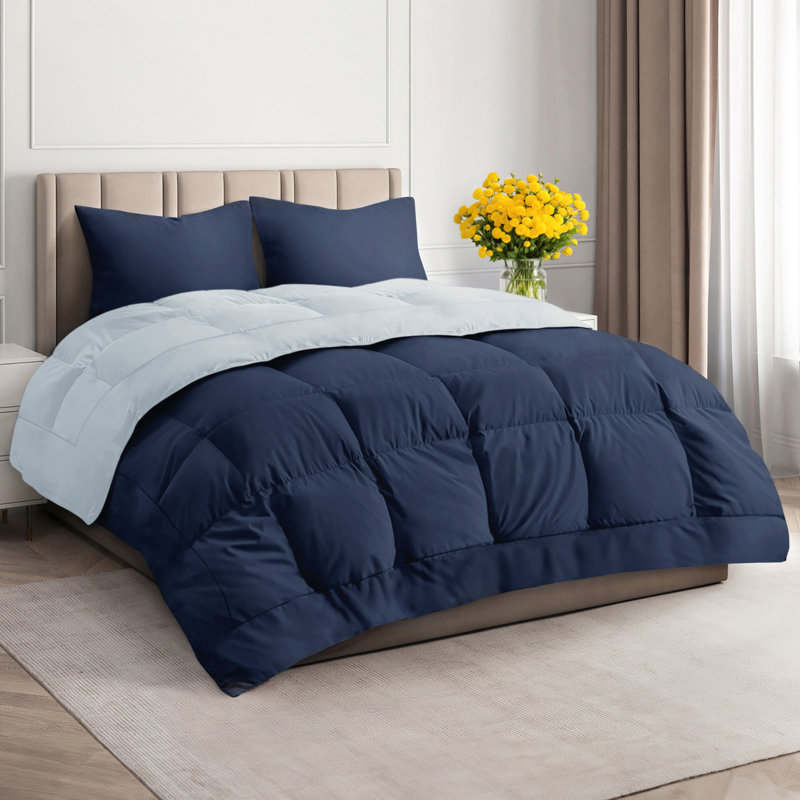 Goose Down Alternative Comforter – All Season, Warm & Lightweight, Ultra Soft Fluffy Duvet Insert, California King