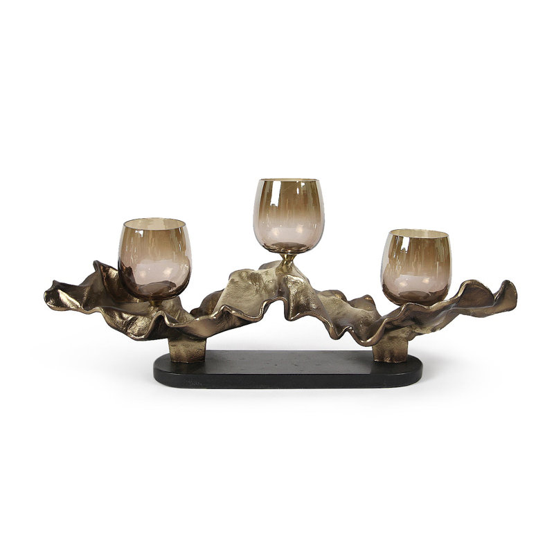 Trinity Glow Candle Holder, Bronze