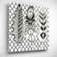 «Geo Feathers III Zentangle» par Sara Zieve Miller, art mural en verre acrylique-351202431