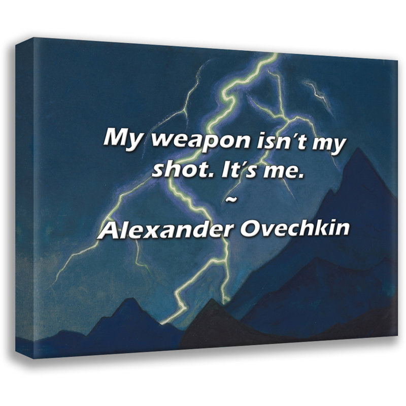Citation d'Alexander Ovechkin: Mon arme n'est pas mon tir. C'est moi., H 26 po x l 32 po