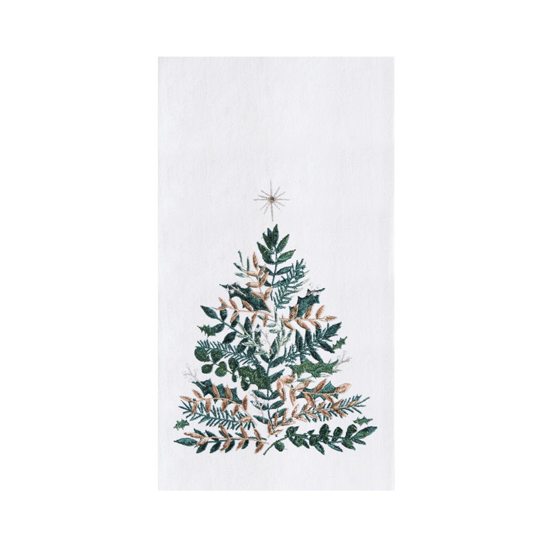 Torchon 100% coton Christmas Tree