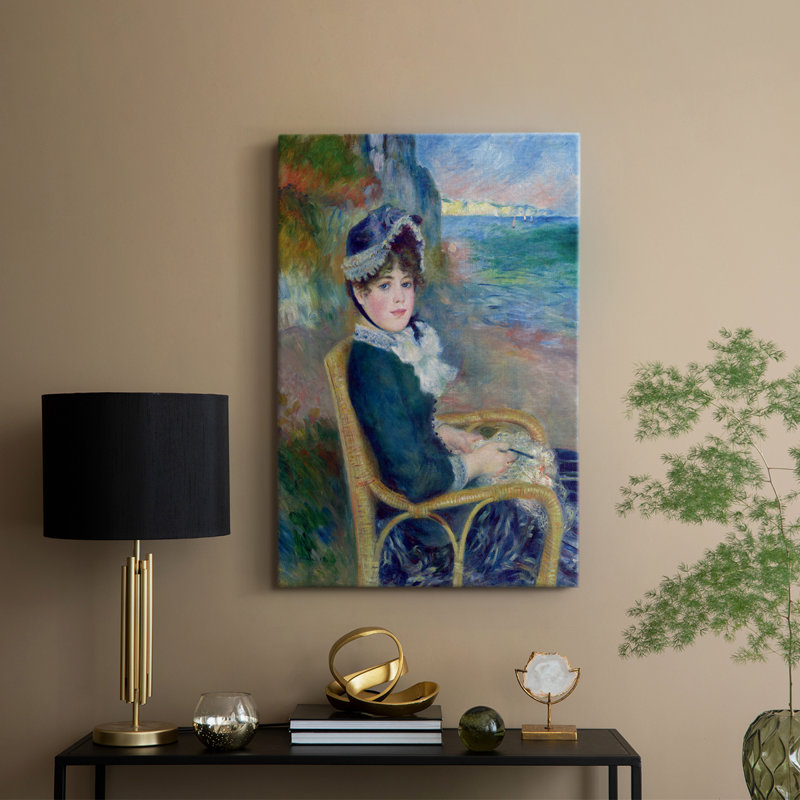 Au bord de la mer - galerie Cavas, H 18 po x l 12 po