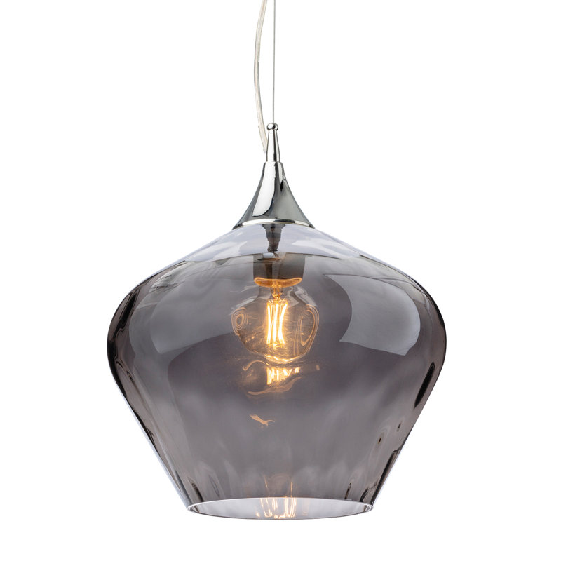 1 - Light Dome Pendant, Smoked