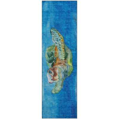 Premium Machine Washable Mayfield AMF148 Ocean Rug