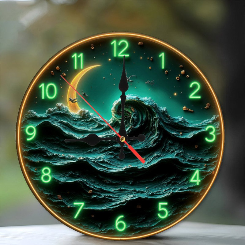 Horloge lumineuse avec lune