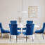 Luxie Set Of 2  Upholstered Dining Chairs With Metal Steel Legs-119402119