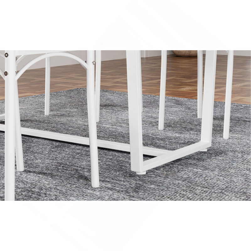 Ensemble table et chaises avec dossier, style industriel, structure solide, 4 pièces: table, banc, 2 chaises