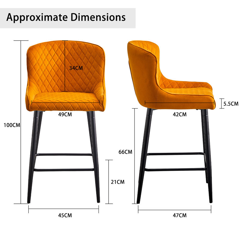 Adreonna 66cm H Upholstered Side Chair, Orange