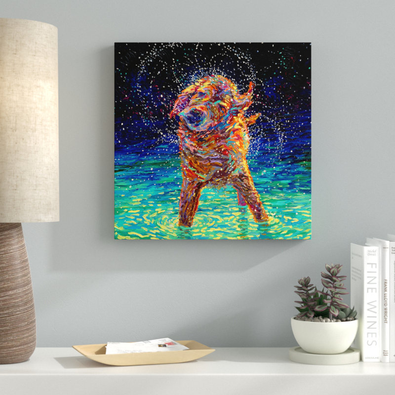 «Moonlight Swim», reproduction sur toile tendue, H 12 po x l 12 po x p 1,5 po