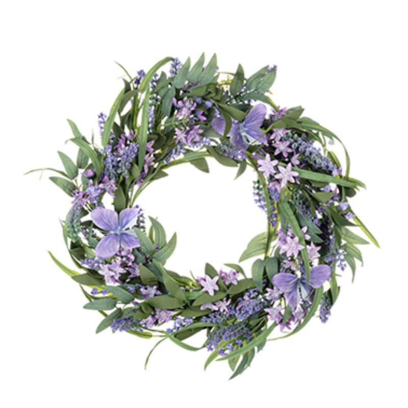 Couronne de lavande papillon