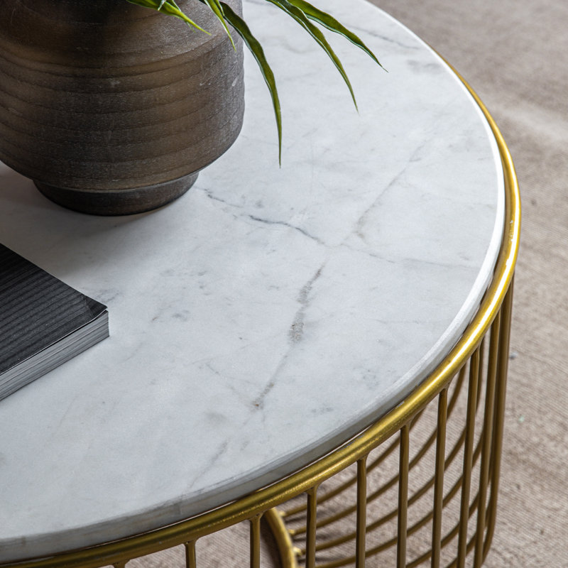 Sebago Frame Coffee Table, Gold